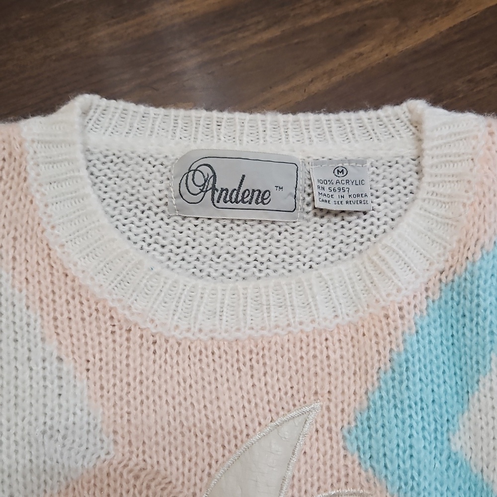 Vintage 80s Andene Pastel Sweater - Picture 7 of 12
